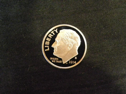 2014 S Roosevelt Dime Silver Proof - Deep Cameo  90% Silver Cover
