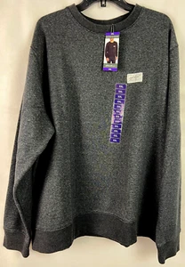Eddie Bauer Men's Sweatshirt Sz XXL Crew Fleece Heavyweight Heather Black F2 - Picture 1 of 14