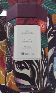 Hallmark Puzzle 550 Piece Puzzle "Bold Beauty" 18" x 24" Poster Floral Zebra EUC - Picture 1 of 6