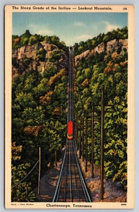 Postal The Steep Grade Of The Incline Lookout Mountain Chattanooga TN B8 - Imagen 1 de 2