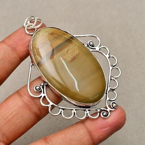 Ciondolo gioiello fatto a mano in argento sterling 925 con pietra preziosa Neelite 1,49" - Foto 1 di 8