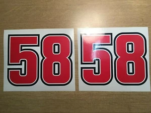X2 Adesivi Marco Simoncelli 58 Vinile Moto GP. grande 150x122 cm - Foto 1 di 2