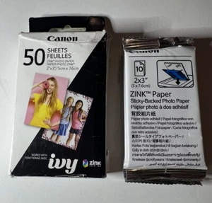 Canon 2 x 3" ZINK Fotopapier Packung 50 Stück - (3215C001) Offener Karton versiegelt - Bild 1 von 2