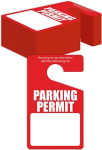 Better Office Products Cartellini da Appendere per Permesso di Parcheggio, Confezione da 50, Poly Plastic Parking P - Foto 1 di 12