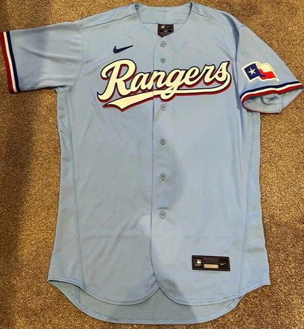 Texas Rangers Authentic On Field Light Blue (Sunday) Nike Jersey Cover