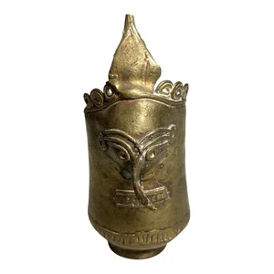 Antike Nepal Nepalesische vergoldete Brone Ganesha Ritual Tasse - Bild 1 von 13