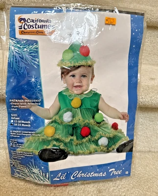 Disfraces California Lil' Árbol de Navidad Infantil Niñas Disfraz de Vacaciones 18-24 Meses Foto 1 de 4