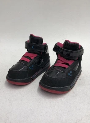 Jordan Flight 45 Top Alto Negro Rosa Azul Tenis Zapatos Niñas Pequeñas Talla 6C Foto 1 de 4