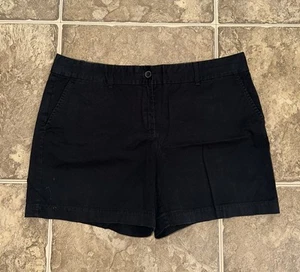 Ann Taylor Loft Shorts Woman’s Size  14 Flat Front Black  6” Inseam - Picture 1 of 8