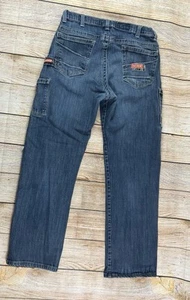 Pantalones de mezclilla para hombre TecGen FR azul 36x32 carpintero carga ropa de trabajo pantalones gato 2 2112 - Imagen 1 de 10
