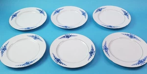 (6) Eschenbach Baviera Germania danese blu bordo argento 9 piatti 3/4" - Foto 1 di 11