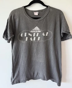 VINTAGE 70s Central Park New York City Charcoal Retro Boxy Faded T-Shirt - S/M - Picture 1 of 6