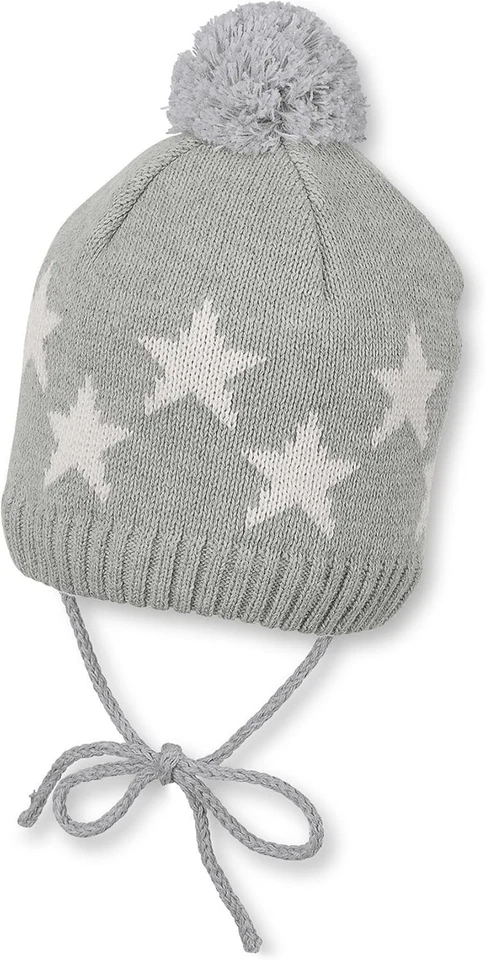 Bonnet tricoté bébé Sterntaler bonnet hiver, gris, 47 cm, 9-12 mois - Photo 1/2