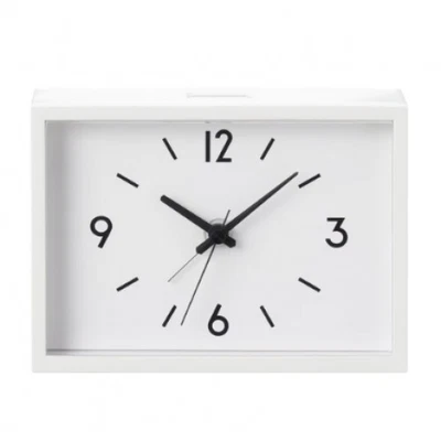 MUJI Estación Reloj de Pared Reloj Despertador Marfil Blanco Mujirushi Interior Japón Nuevo Foto 1 de 4
