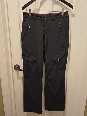Eddie Bauer Womens Fleece Lined Ski Pants Black/Burgandy Size 2 Foto 1 de 4