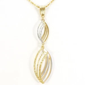 Jewelry 18K Yellow gold White Necklace About2.6g About44cm Free shipping Used - Picture 1 of 5