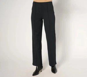 Pantalones de punto esculpidos suaves para mujer con control Petite negros L nuevos - Imagen 1 de 1