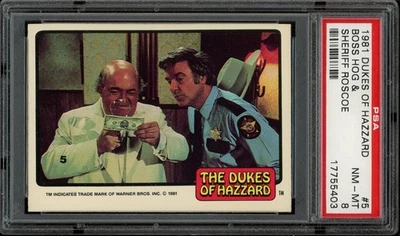 1981 Donruss Dukes of Hazzard #5, PSA NM-MT 8 - Image 1 of 2
