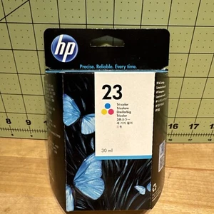 NEW! HP 23 Tri-Color Genuine Printer Ink Cartridge C1823D New Sealed Exp Aug 13 - Picture 1 of 4