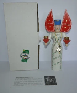 Füchtner Engel Seiffen Lichterengel Kerzenständer Holz handgeschnitzt Erzgebirge - Bild 1 von 20