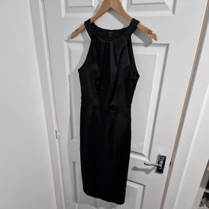 Coast Dress UK 8 Black Bodycon Sleeveless Party Ruched Knee Length LBD - Picture 1 of 12
