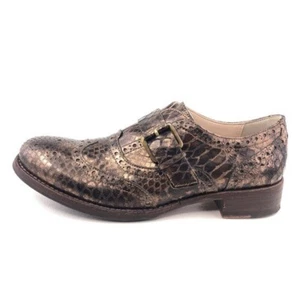 Clarks Tomina Mia Bronze Metallic Leather Wingtip Oxfords Womens Size 9.5M EU 41 - Picture 1 of 13
