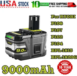 9.0AH 18V For Ryobi P108 ONE PLUS 18 VOLT Lithium Battery P104 P109 P102 P107 - Picture 1 of 13