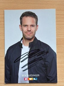 Tarjeta de autógrafo Ben Ruedinger Unter Uns original firmada #8295 - Imagen 1 de 1