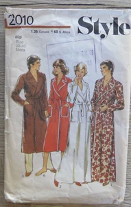 Style 2010 Sewing pattern Ladies Mens Dressing Gown Bath Robe Midi Maxi 38-40in - Picture 1 of 8