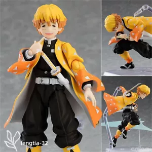 Figuras de acción de anime Demon Slayer Zenitsu Agatsuma Figma estatuas con caja de regalo - Imagen 1 de 6