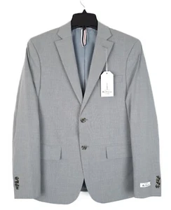 Ben Sherman Men's Skinny-Fit Stretch Suit Jacket Grey White Pinstripe 36S NWT - Picture 1 of 7