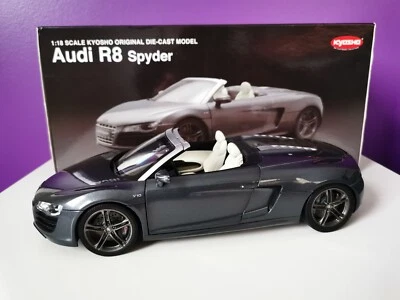 Audi R8 Spyder V10 5.2 FSI Daytona Grey kyosho 1/18 09217DG Neuve New - Photo 1/4