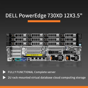 Dell PowerEdge R730XD 12 SFF Server +2x E5-2690v4 2.6GHz 64GB RAID H730 750W*2 - Picture 1 of 1