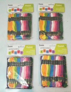 4 x Essentials By Leisure Arts Arts Embroidery Floss Pack 36pc Primary Brand New - Picture 1 of 12