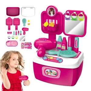 Hair Salon Toys for Girls 19 Pcs Pretend Play Hair Styling Toy Set for Kids Gift - Picture 1 of 9