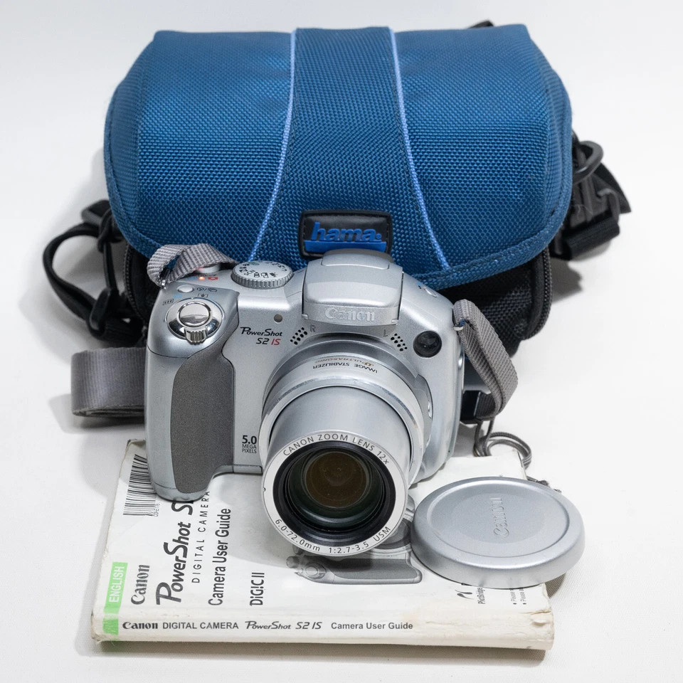 Canon PowerShot S2 IS 5.0MP 12X Zoom Digital Camera CCD Digicam Y2K - Working! - Image 1 of 4