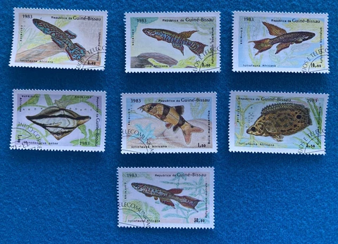 Guinea-Bissau: Complete set of 7. "Fish" SC 498-504, 1983, Lot #03-11052 Cover