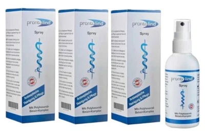 ‎PRONTOLIND 3 x Prontolind Spray 75ml for Cleaning & Care of Piercings Tunnels Plugs & Body