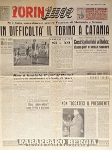Giornale - Torin Juve N. 19 - 1955 In difficoltà il Torino a Catania - Imagen 1 de 1