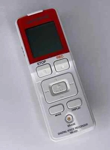 Olympus VN-100 Digital Voice Recorder rot/weiß getestet funktioniert - Bild 1 von 4