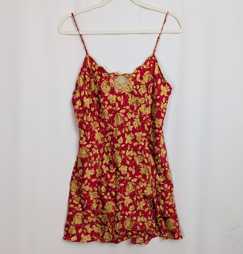 UNDERCOVER Mini Abito Vintage Anni 90 Victoria's Secret L 100% SETA Chemise Slip Sexy Sera