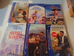 Lot of 6 Silhouette & Harlequin Special Edition Romance Novels.  older books  - Bild 1 von 1