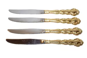 Vintage Oneida Community Beethoven Gold Electroplated Flatware - 4 Knives (A) - Picture 1 of 8