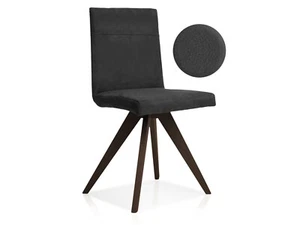 Polsterstuhl Stuhl Esszimmerstuhl COLMI Bezug Dunkelgrau Velouroptik Beine Eiche - Bild 1 von 3