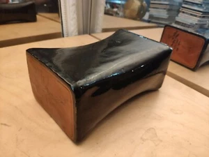 Very Rare Antique Chinese Leather Lacquerware Opium Pillow Collector's Item - Picture 1 of 12
