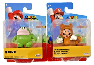 SPIKE & TANOOKI MARIO Super Mario Jakks Pacific 2.5" Figures - Picture 1 of 1