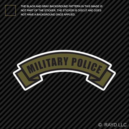 Pegatina de policía militar pestaña verde vinilo troquelado mp oficial ejército Foto 1 de 1