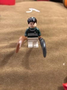LEGO Marcus Flint Minifigure Dark Green Quidditch Uniform w/ Brooms hp107 4737 - Picture 1 of 2