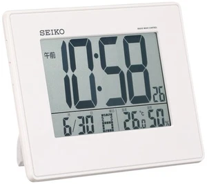 Seiko Clock Alarm Clock Radio Digital Hanging Calendar Temperature Humidity Disp - Picture 1 of 2