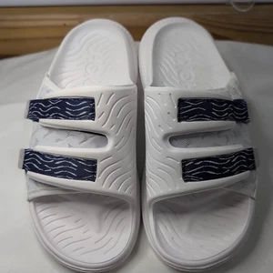 Hoka One One Ora Luxe Slide Shoes Women's 8 White Recovery Comfort Sandals New - Picture 1 of 8